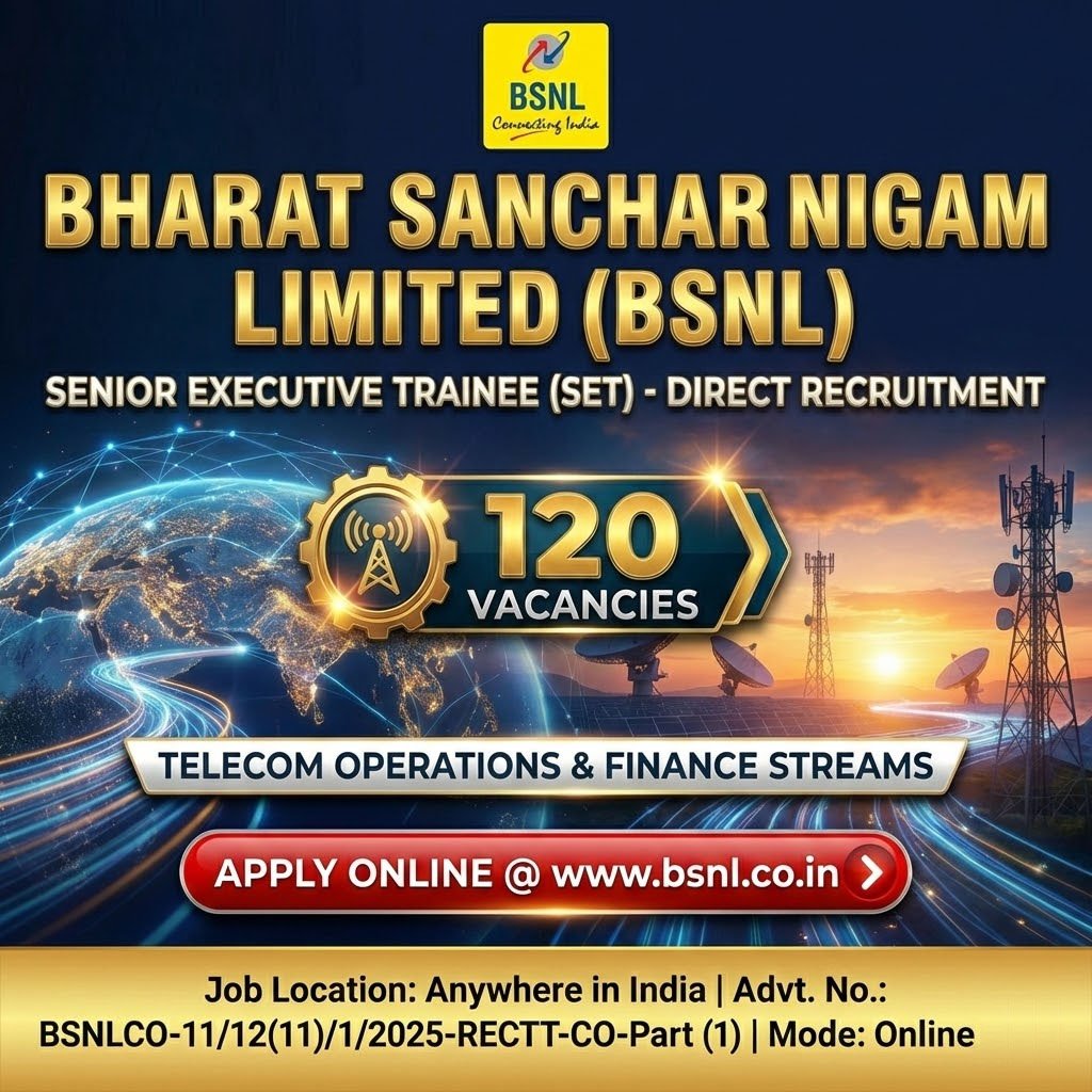 BSNL Senior Executive Trainee Recruitment 2026