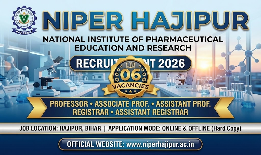 NIPER Hajipur Recruitment 2026