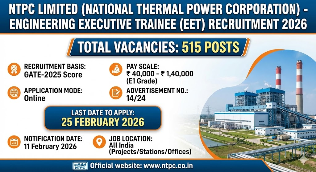 NTPC EET Recruitment 2026