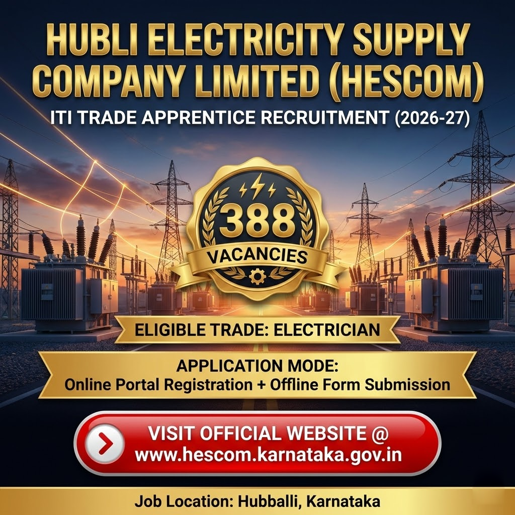 HESCOM ITI Apprentice Recruitment 2026