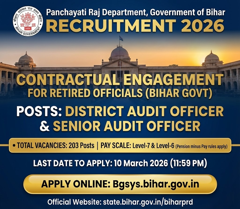Bihar PRD Auditor Recruitment 2026