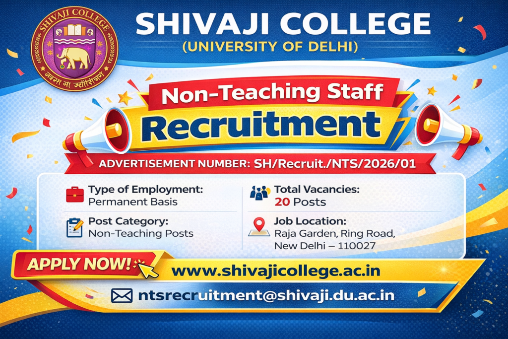 Shivaji College Recruitment 2026