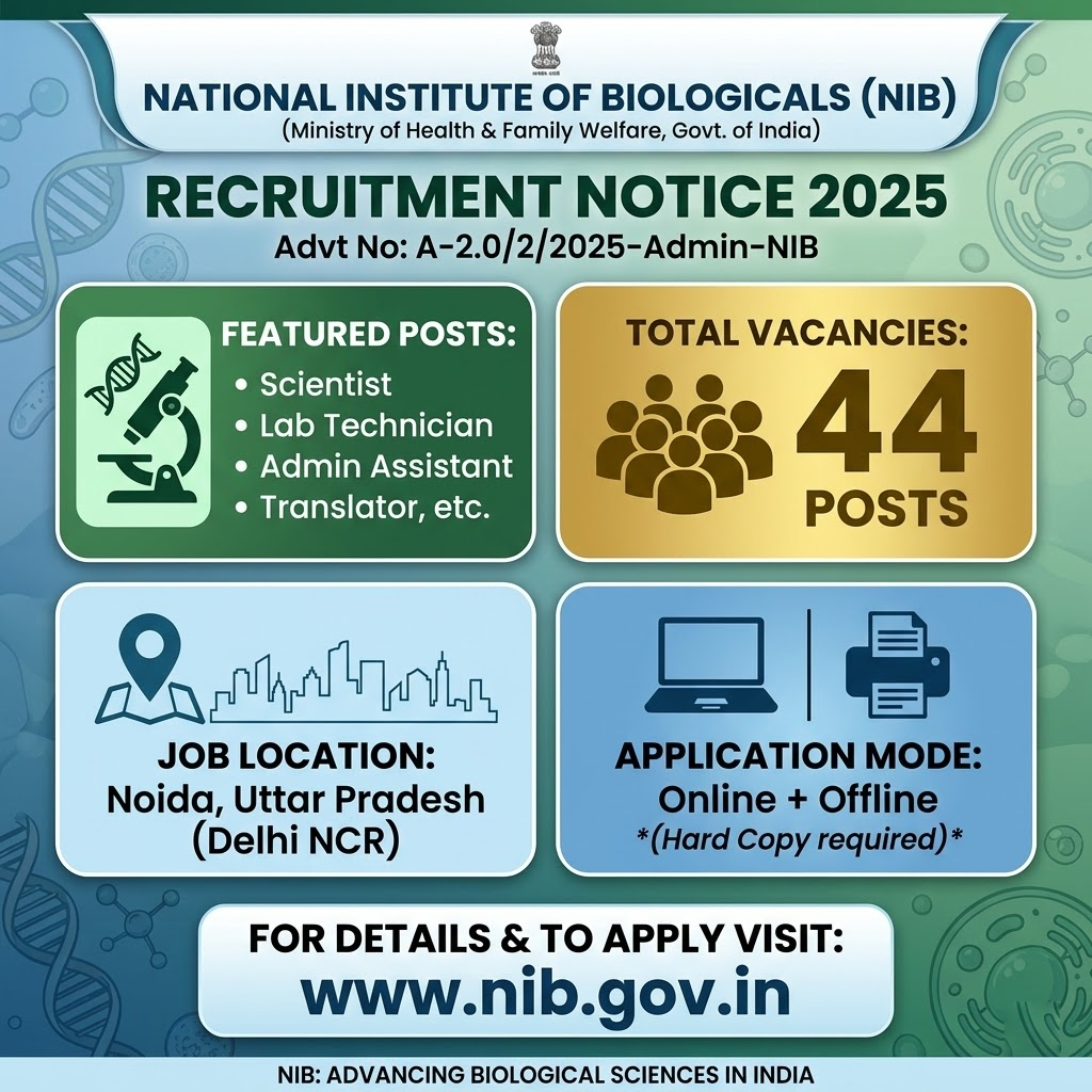 NIB Recruitment 2026 Apply Online