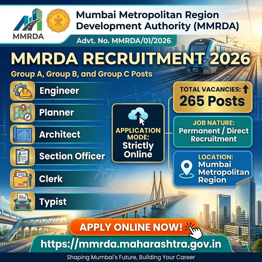 MMRDA Recruitment 2026 Apply Online
