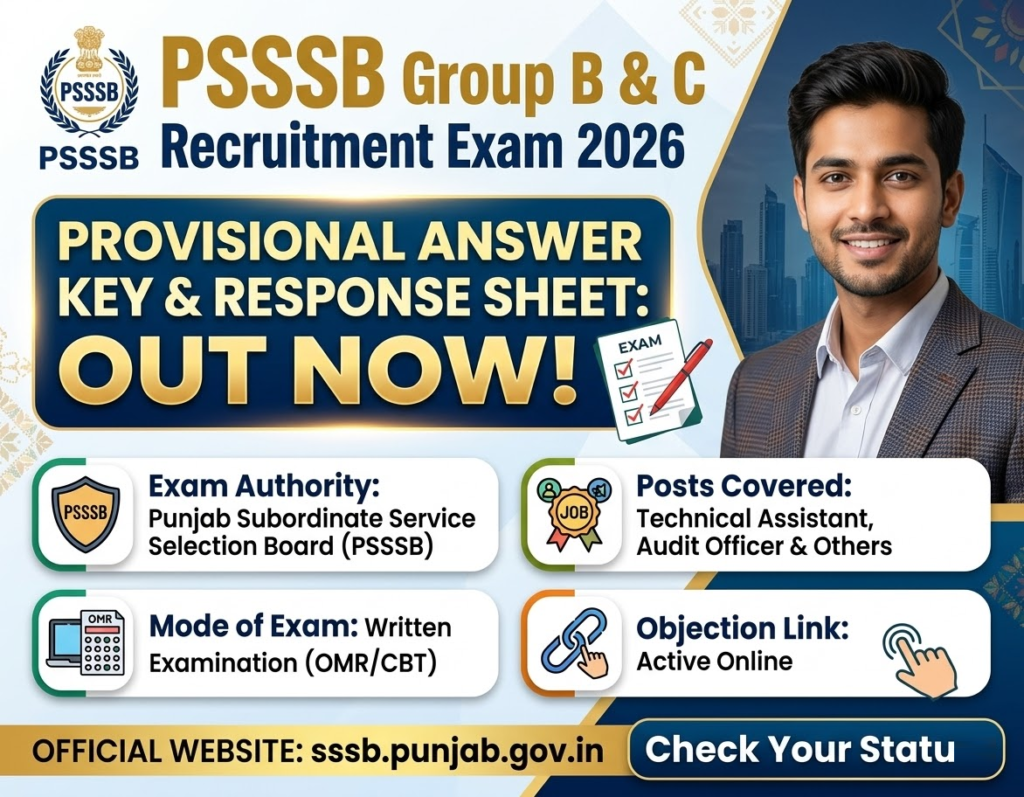 PSSSB Technical Assistant Answer Key 2026