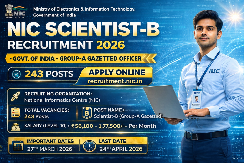NIC Scientist-B Recruitment 2026 OUT