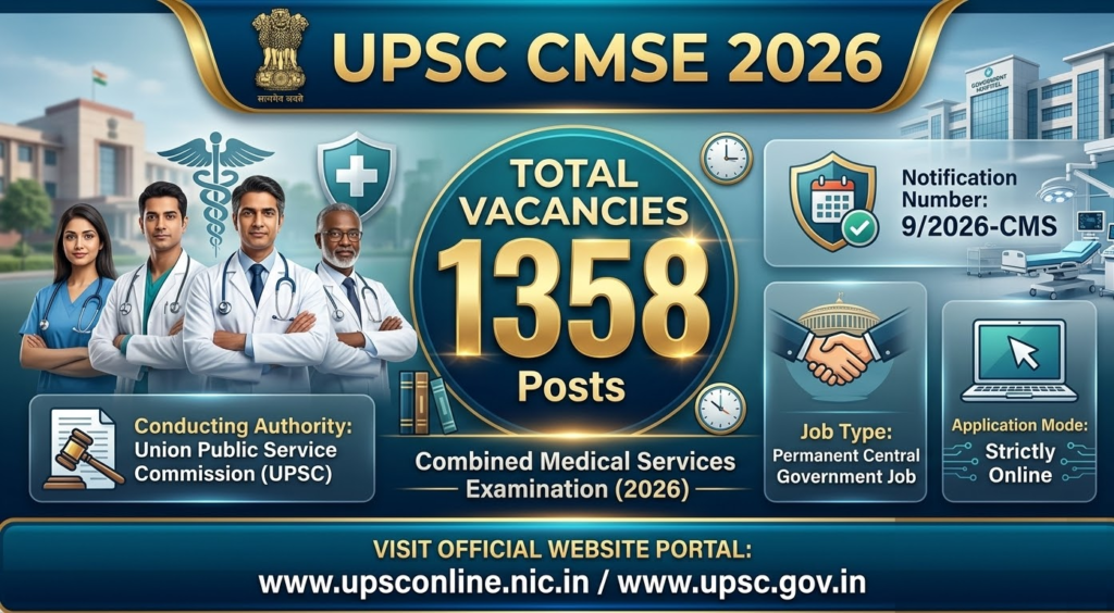 upsc cms vacancy 2026