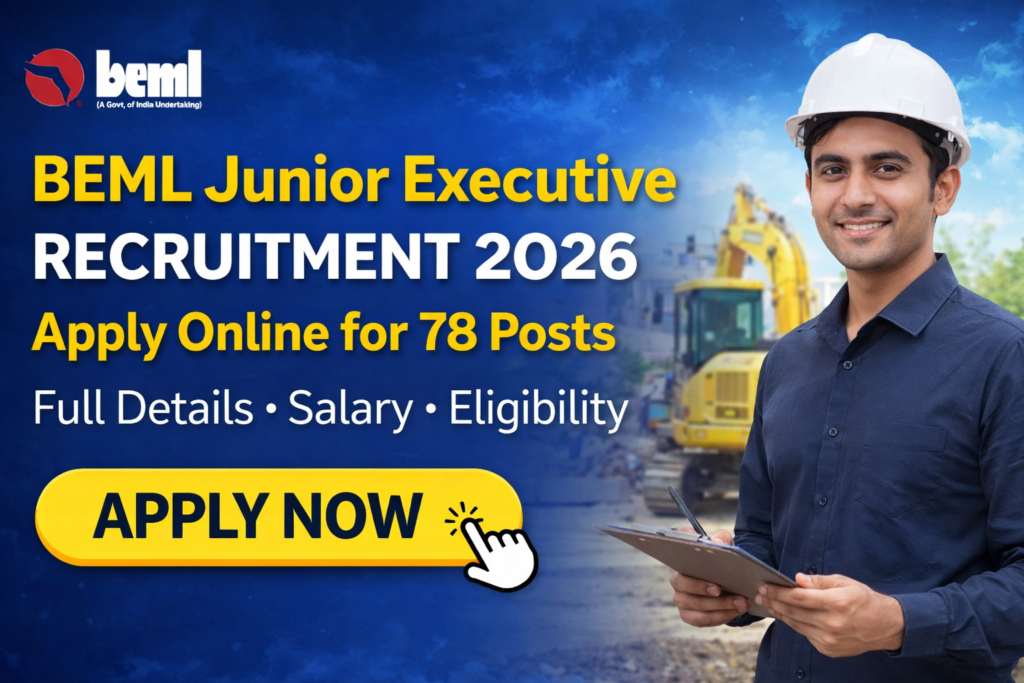 BEML Junior Executive Recruitment 2026