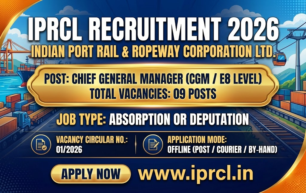 IPRCL Recruitment 2026 - Apply Offline