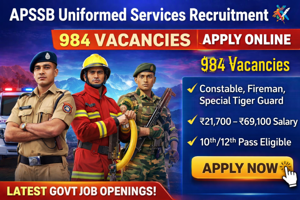 APSSB Uniformed Services Recruitment 2026