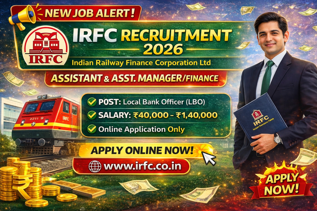 IRFC Assistant Recruitment 2026 Notification Out