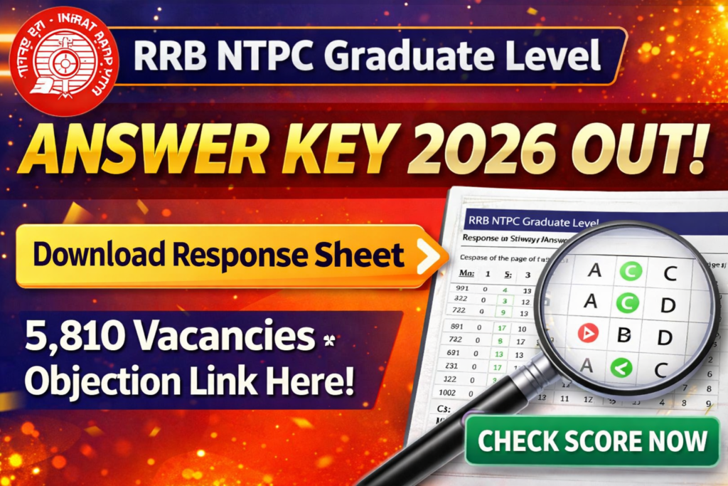 RRB NTPC Answer Key 2026 OUT Now 