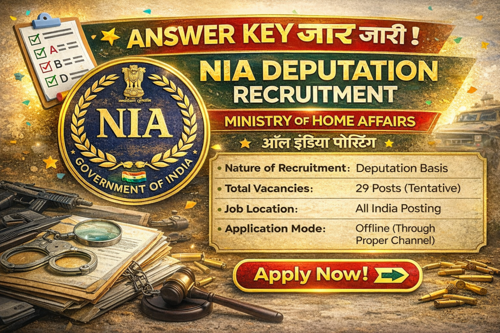 National Investigation Agency Recruitment 2026